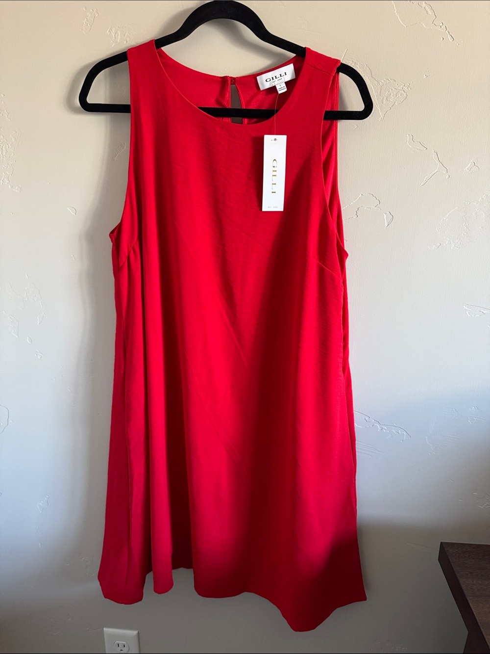 Red summer shift dress. NWT